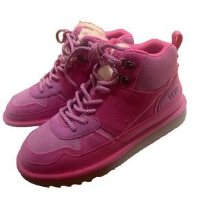 UGG‎ HIGHLAND HI HERITAGE KIDS  SNEAKERS RASPBERRY SORBET SIZE 3